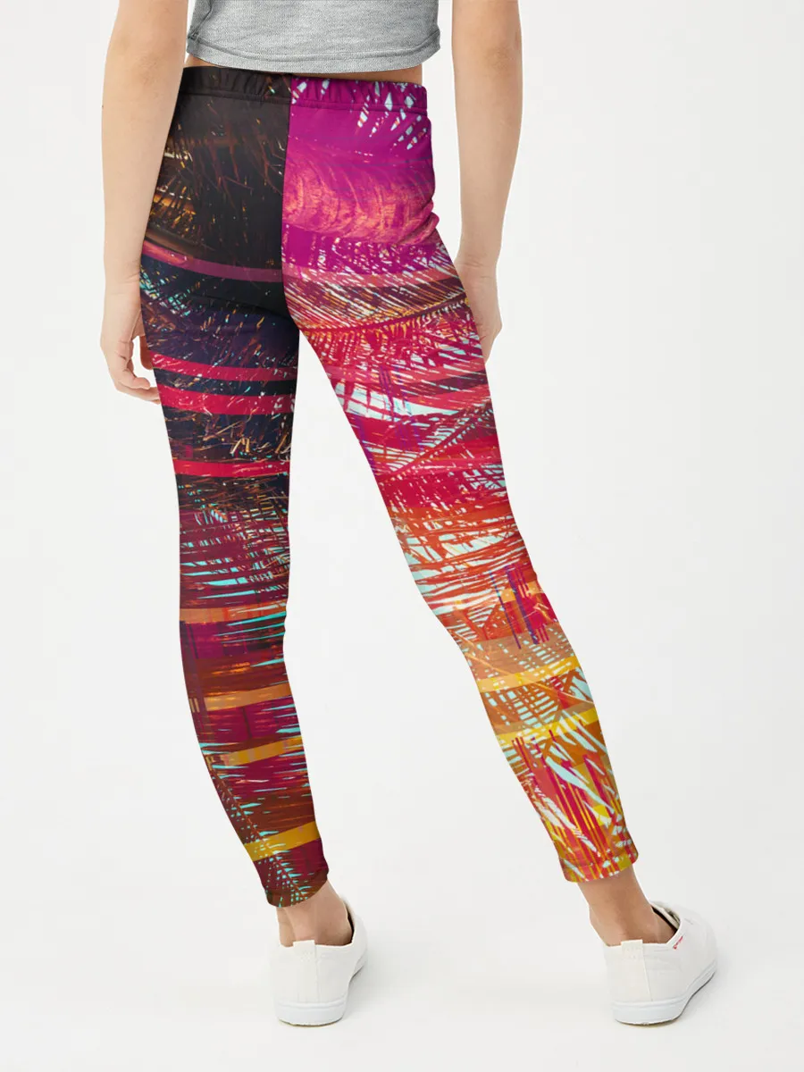 Леггинсы для девочки / Palm glitch art