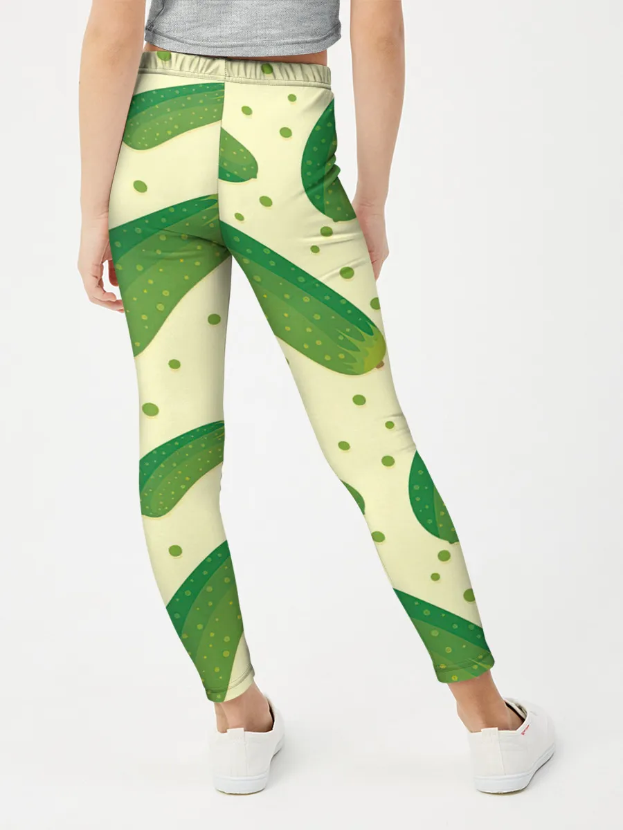 Леггинсы для девочки / Огурчики