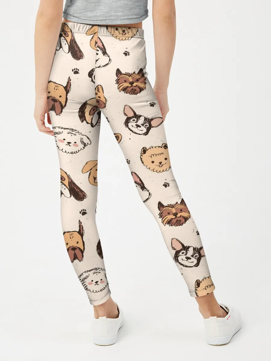 Леггинсы для девочки / Хипстерские собачки