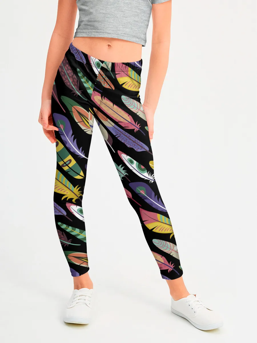 Леггинсы для девочки / Feathers 2022