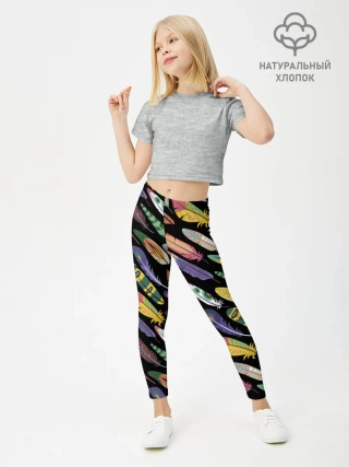 Леггинсы для девочки / Feathers 2022