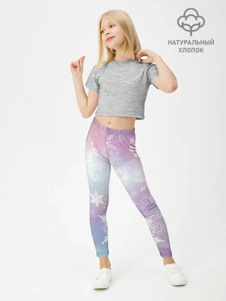 Леггинсы для девочки / снежинки