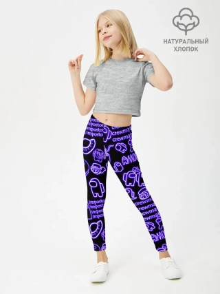 Леггинсы для девочки / AMONG US | NEON