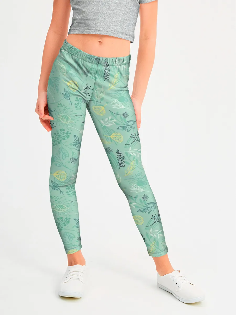 Леггинсы для девочки / Гербарий