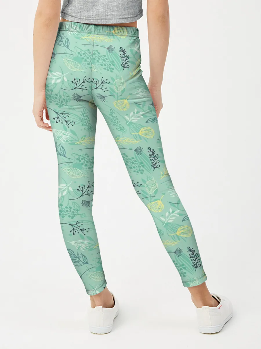 Леггинсы для девочки / Гербарий