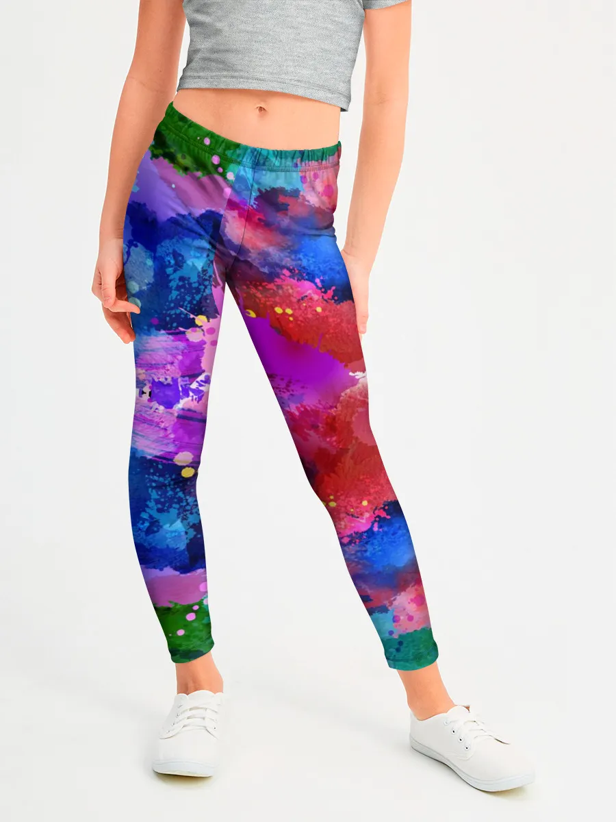 Леггинсы для девочки / Брызги красок