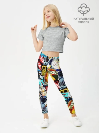 Леггинсы для девочки / CS GO STICKERBOMBING