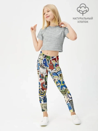 Леггинсы для девочки / FALLOUT STICKER BOMBING