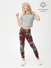 Леггинсы для девочки / Красные и Белые самураи