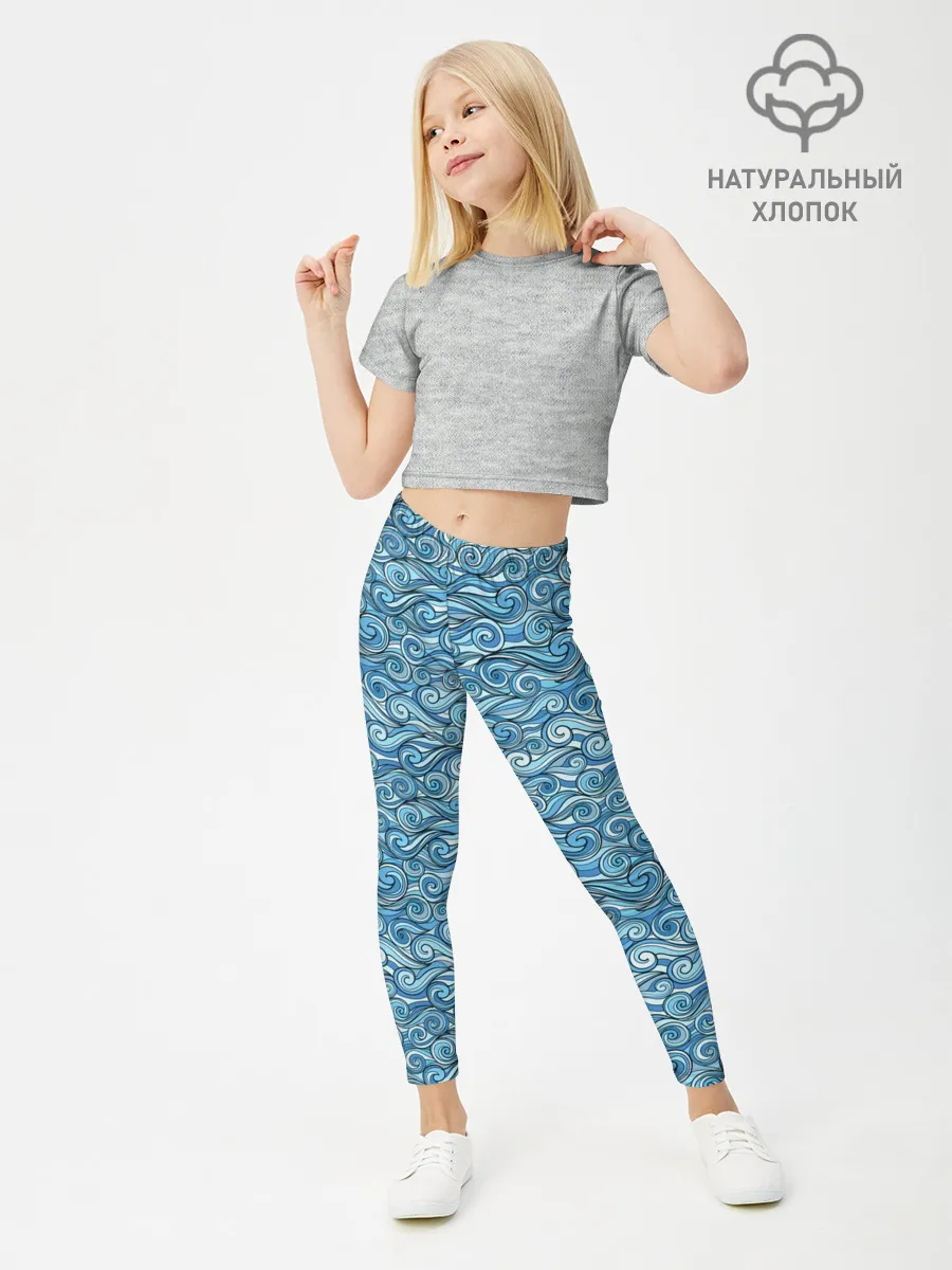 Леггинсы для девочки / Море волнуется
