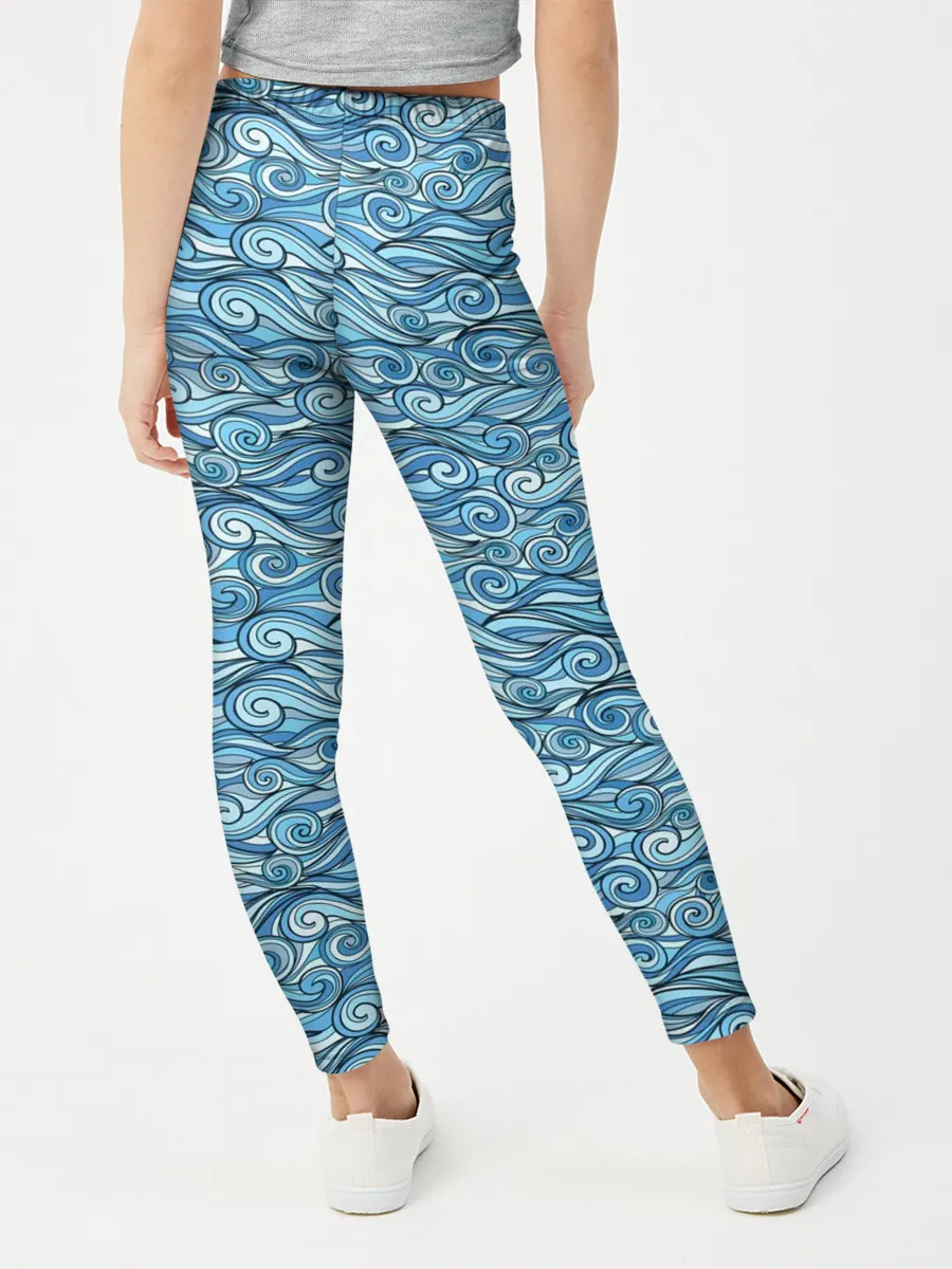 Леггинсы для девочки / Море волнуется