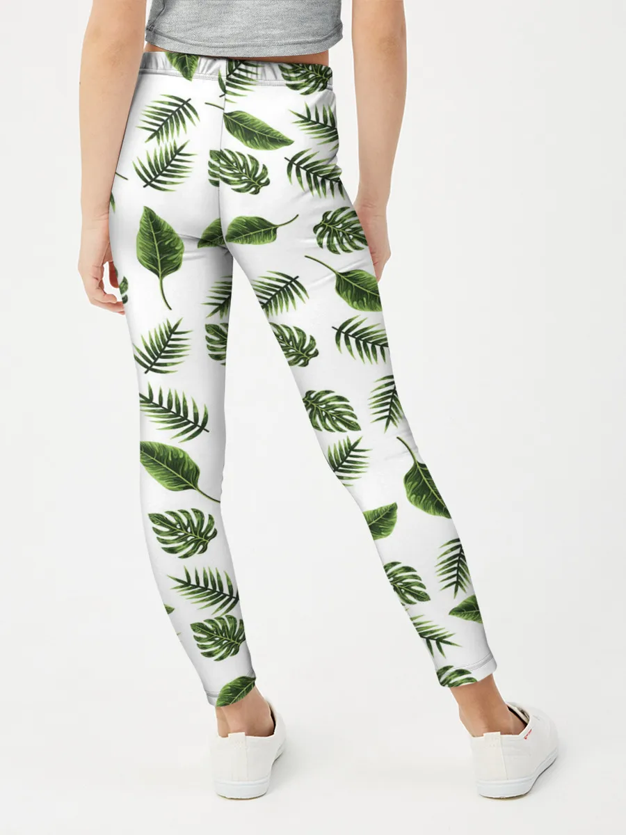 Леггинсы для девочки / папоротник