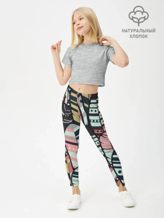 Леггинсы для девочки / Индейские перья