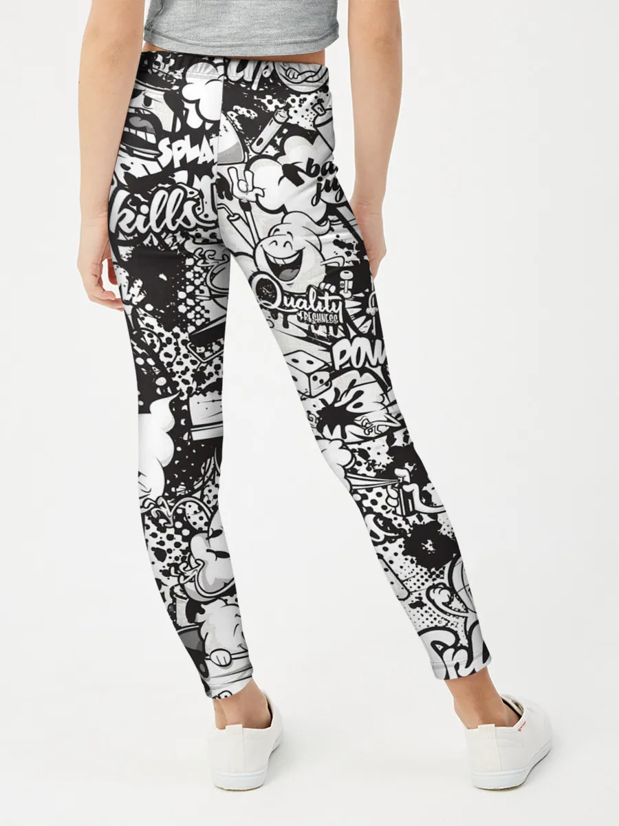 Леггинсы для девочки / Граффити