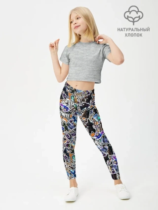 Леггинсы для девочки / Fortnite Sticker Bombing