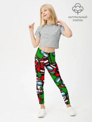 Леггинсы для девочки / НОВОГОДНИЙ AMONG US
