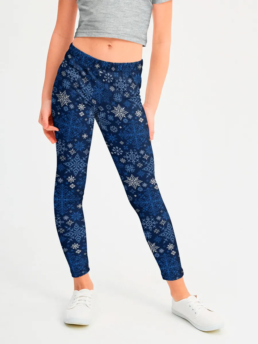 Леггинсы для девочки / Снежные