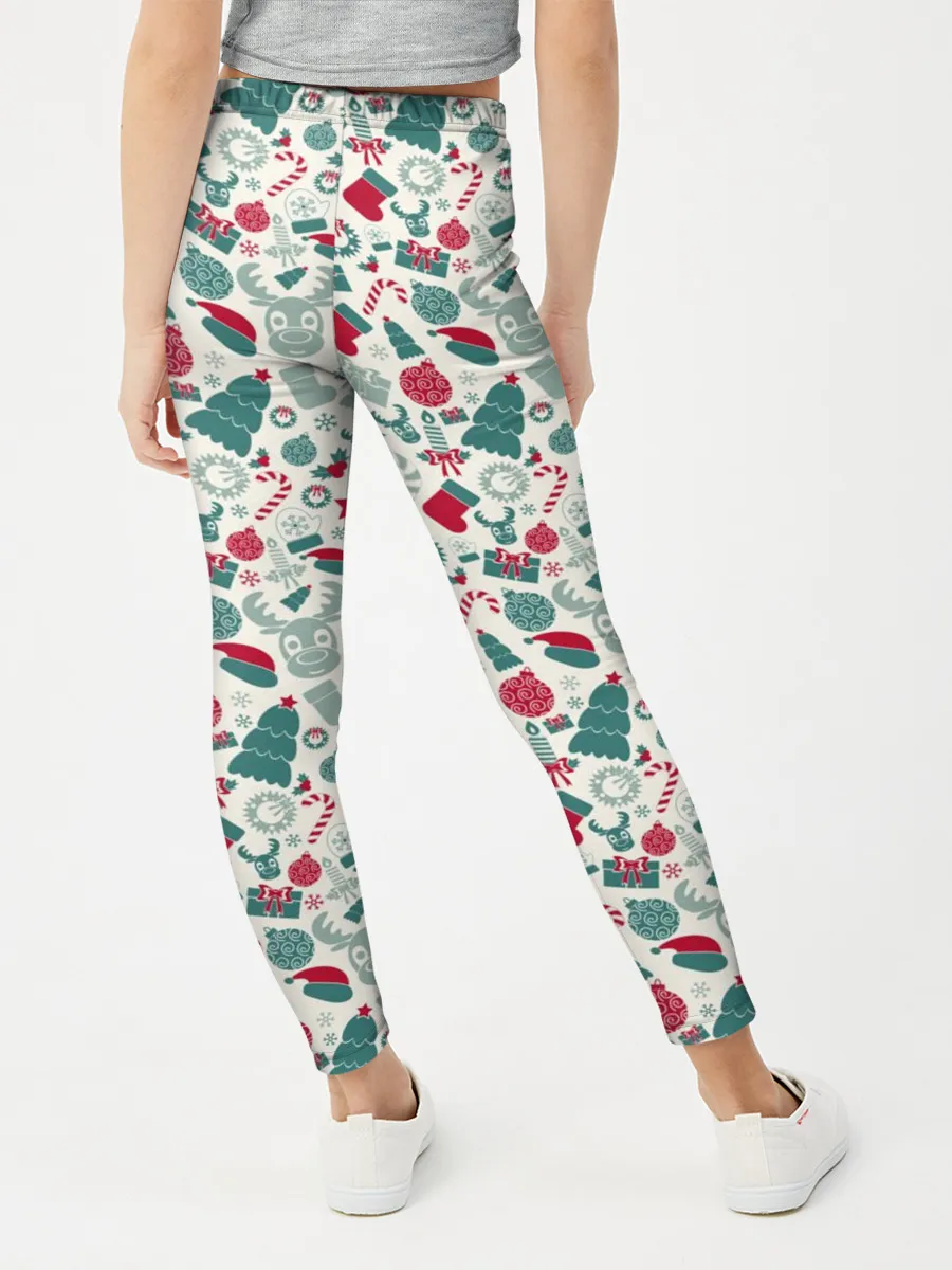 Леггинсы для девочки / Новогодняя Символика