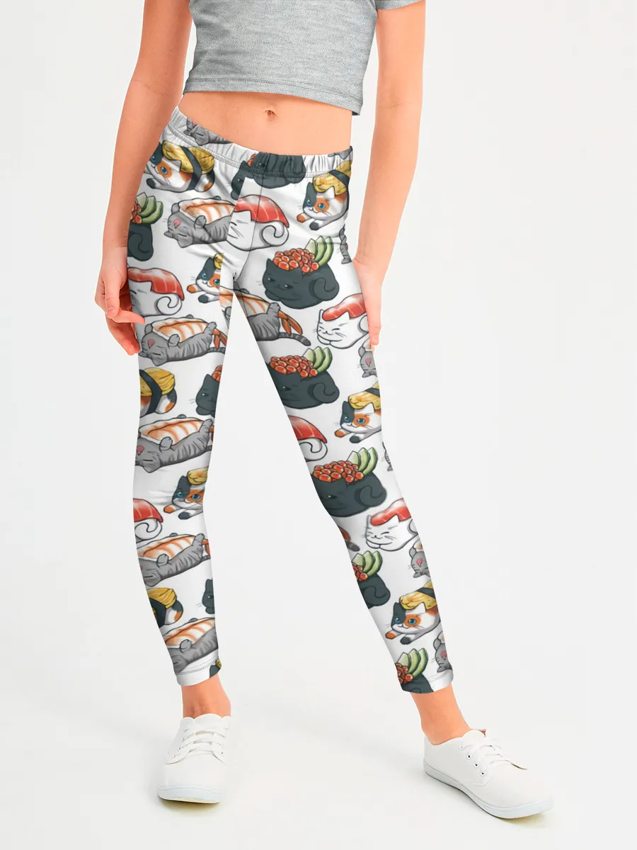 Леггинсы для девочки / Котики | Суши