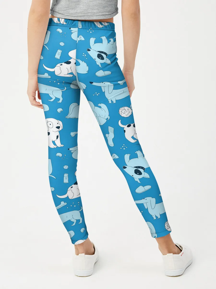 Леггинсы для девочки / Собачки