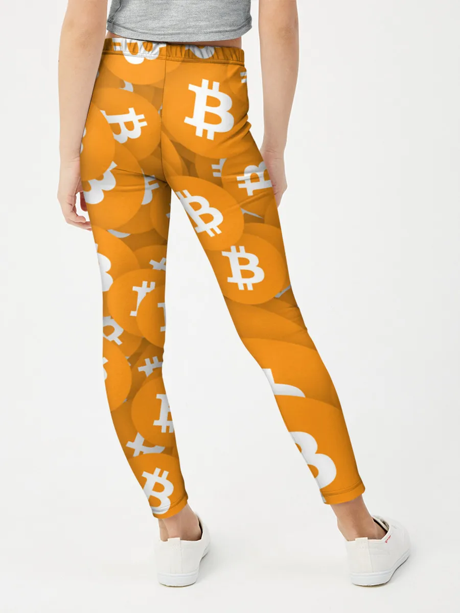 Леггинсы для девочки / Я БИТКОИН / I AM BITCOIN