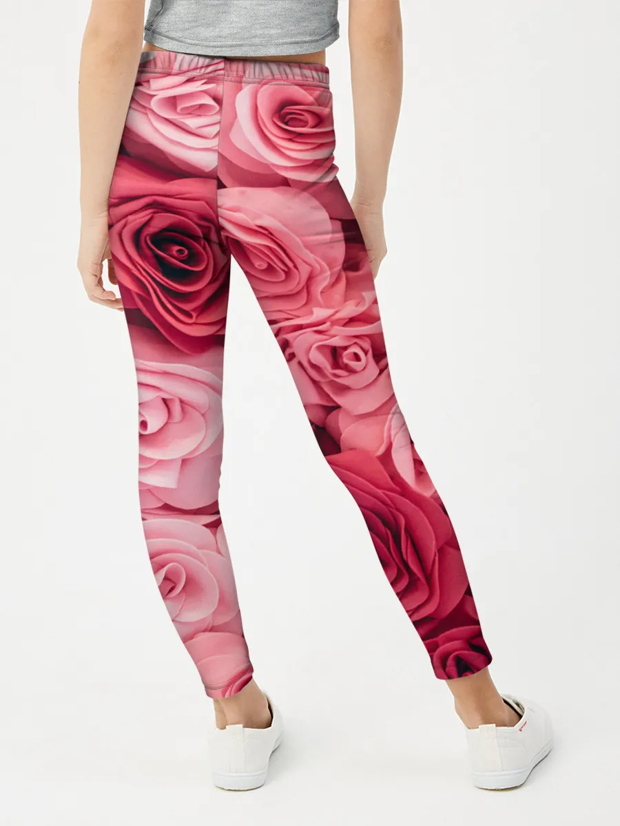 Леггинсы для девочки / Розовые Розы