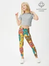 Леггинсы для девочки / Разноцветные совы