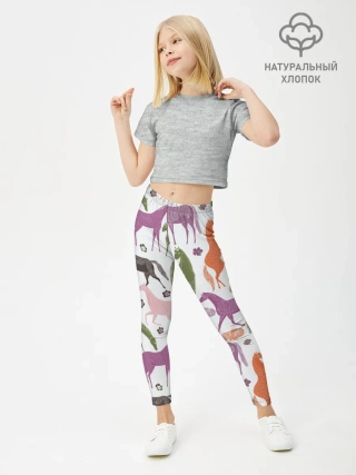 Леггинсы для девочки / лошадки