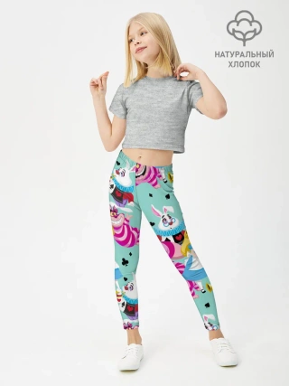 Леггинсы для девочки / Alice in Wonderland