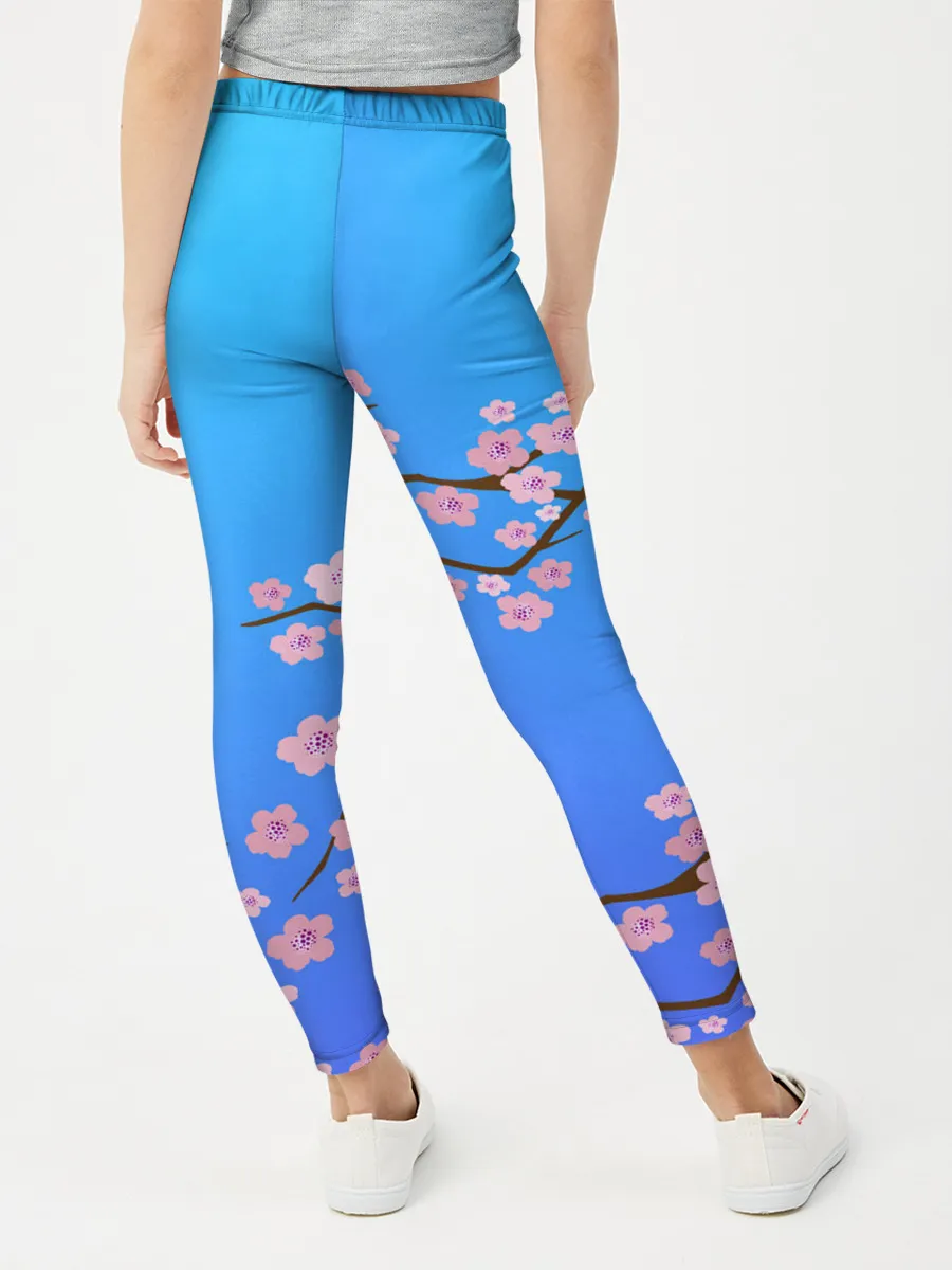 Леггинсы для девочки / Цветы сакуры