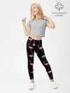 Леггинсы для девочки / Фламинго | Чёрная