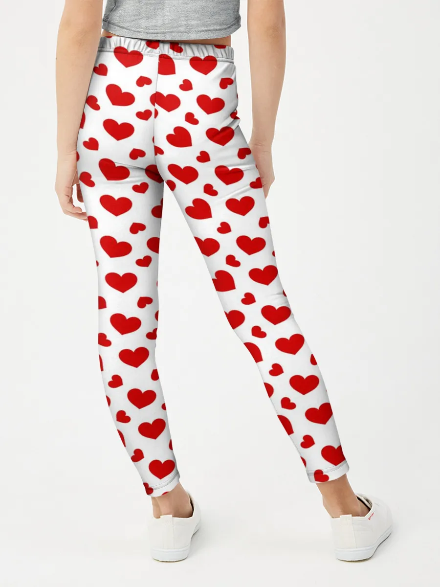 Леггинсы для девочки / Сердечки