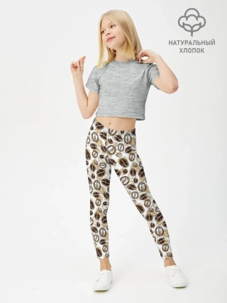 Леггинсы для девочки / Кофе