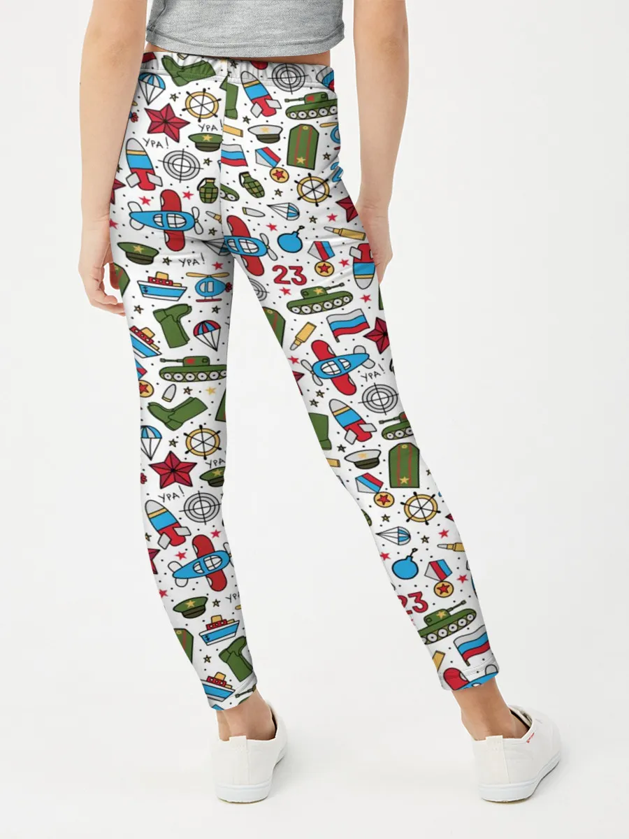 Леггинсы для девочки / 23 февраля