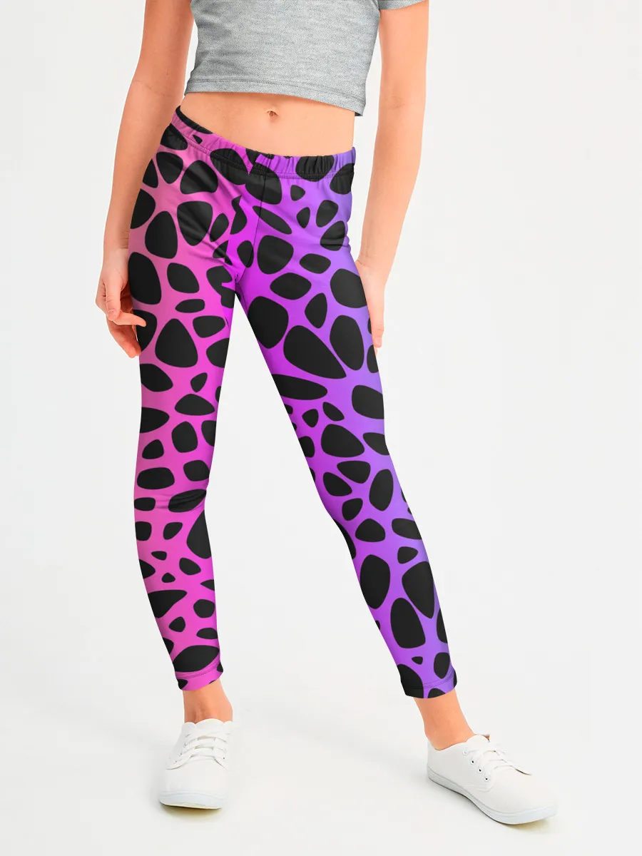 Леггинсы для девочки / Неоновый градиент