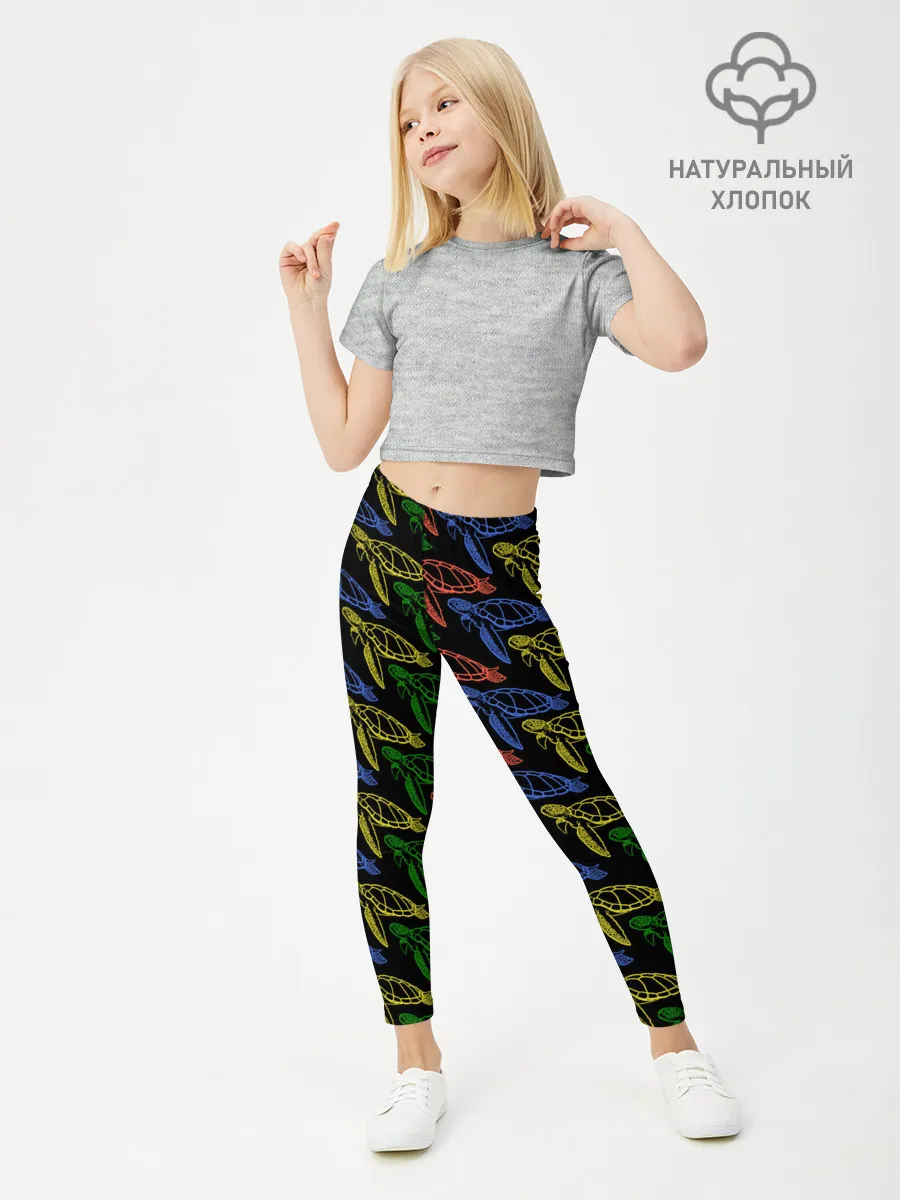 Леггинсы для девочки / Черепашки