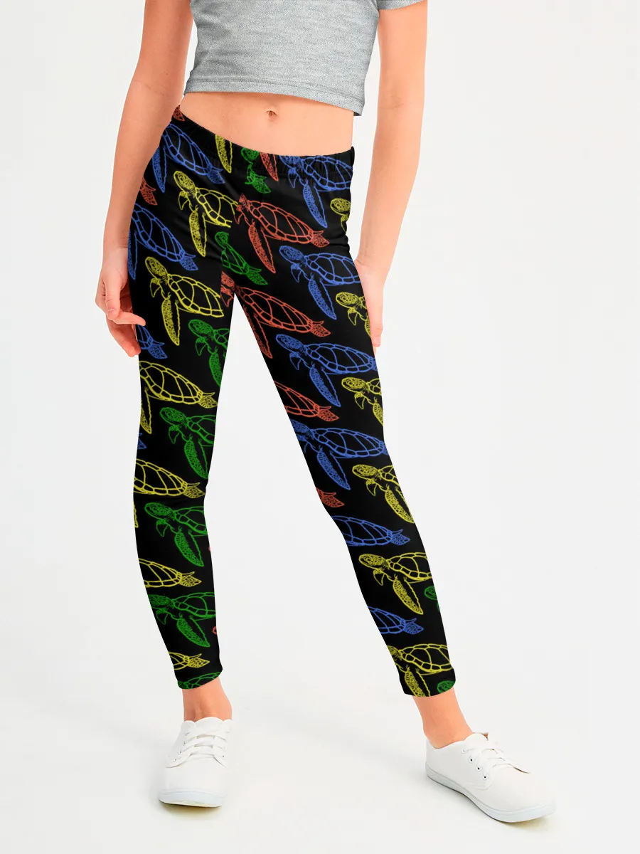 Леггинсы для девочки / Черепашки