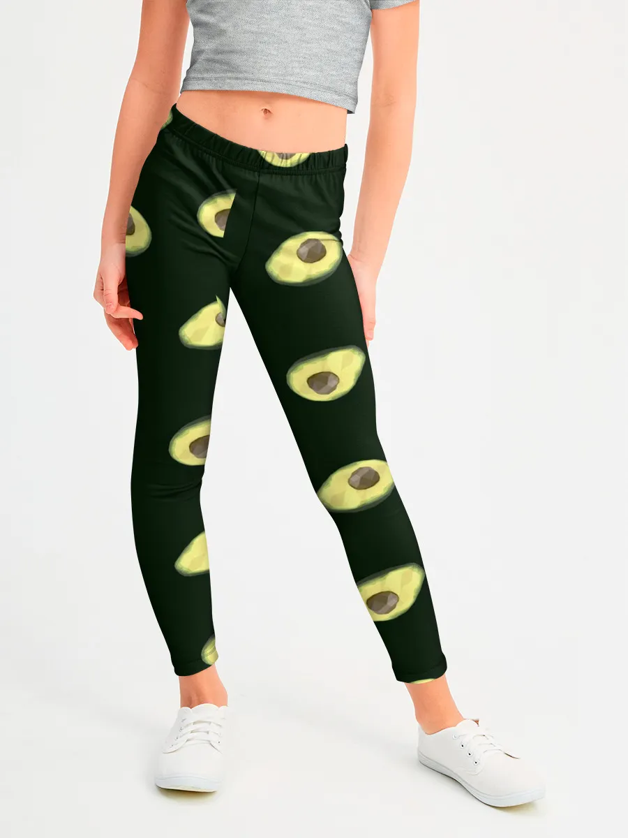 Леггинсы для девочки / Авокадо