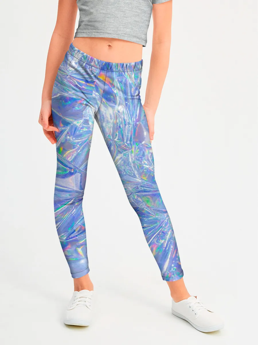 Леггинсы для девочки / 3d ice glitch