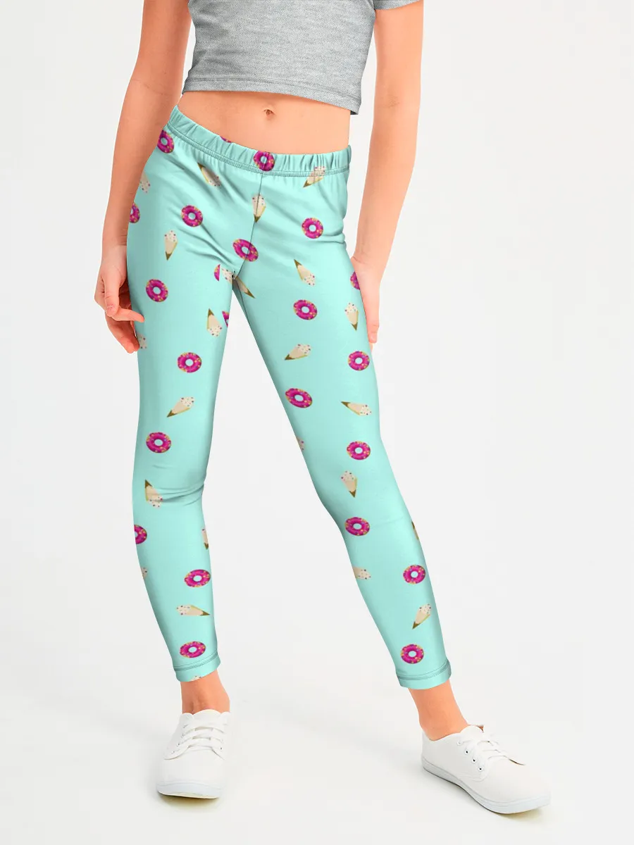 Леггинсы для девочки / ПОНЧИК И МОРОЖЕНКА