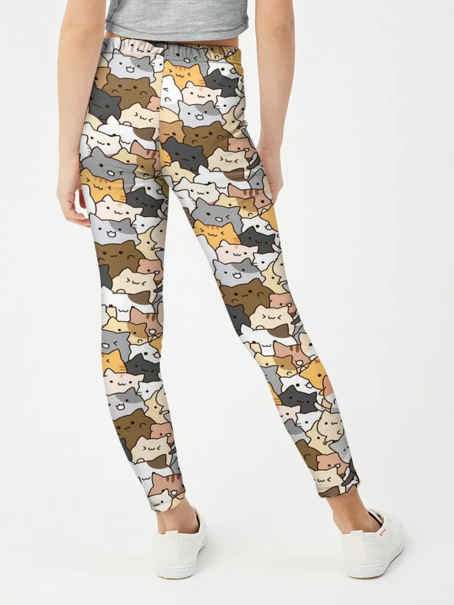 Леггинсы для девочки / Котики муркотики