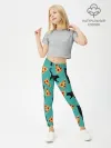 Леггинсы для девочки / Котики и Пиццы