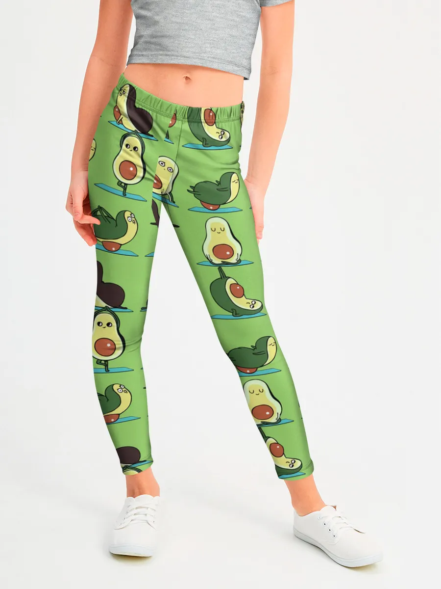 Леггинсы для девочки / Авокадо | Зарядка