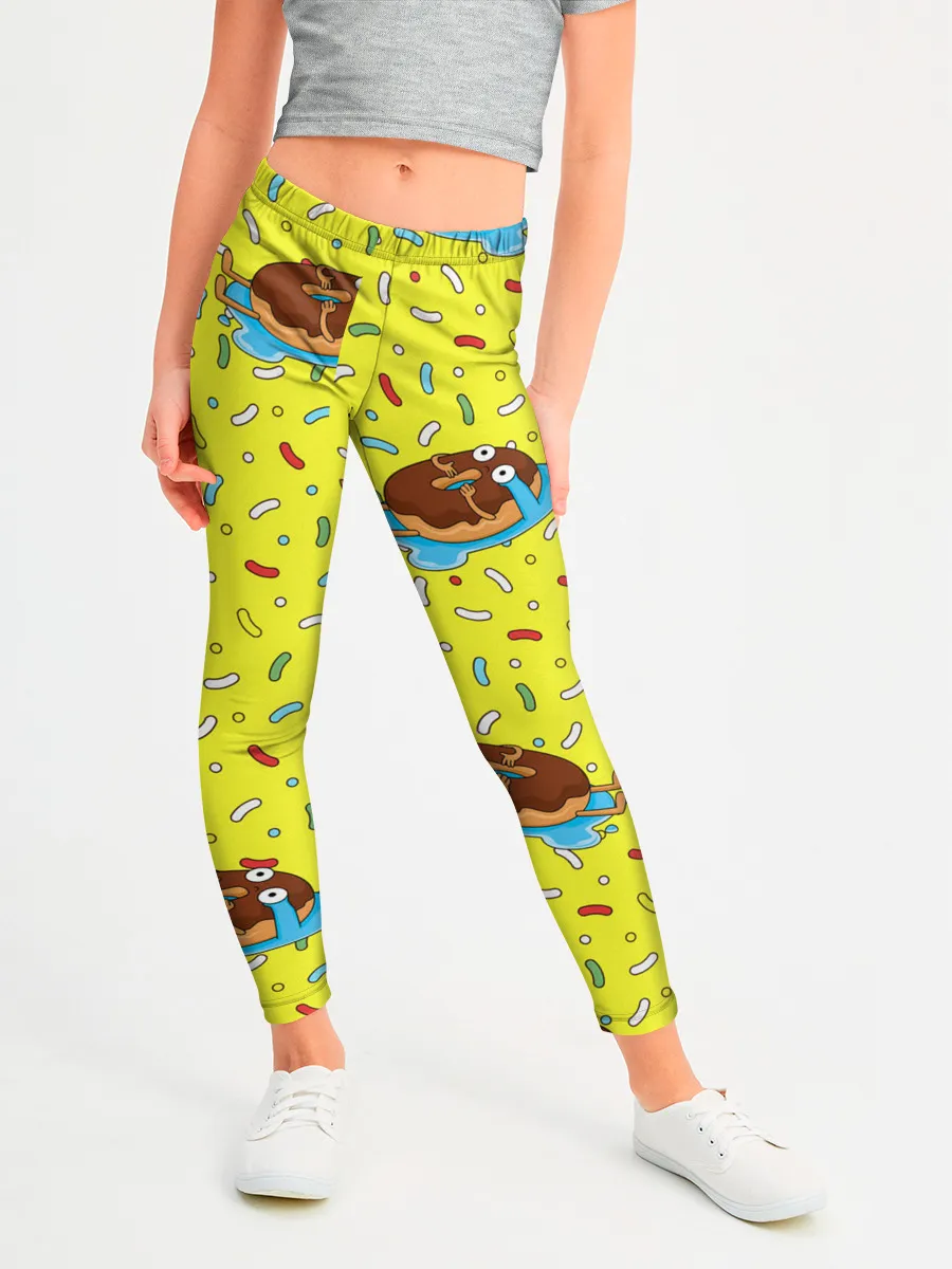 Леггинсы для девочки / Плачущий пончик