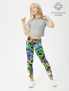 Леггинсы для девочки / Цветные Поп Котики