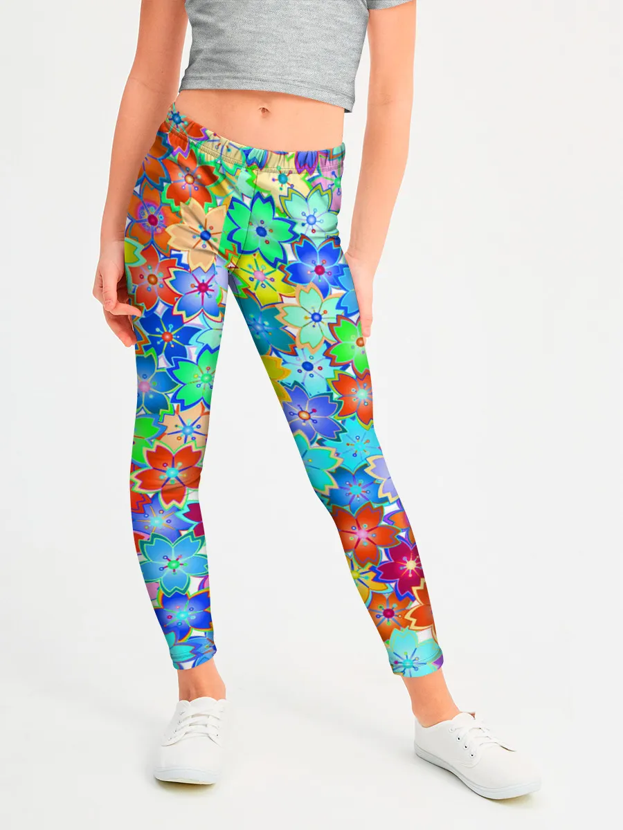 Леггинсы для девочки / Цветы весны