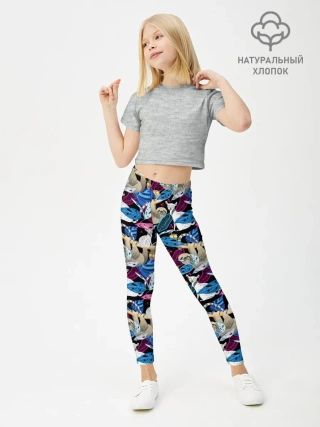 Леггинсы для девочки / Ленивцы и Лемуры