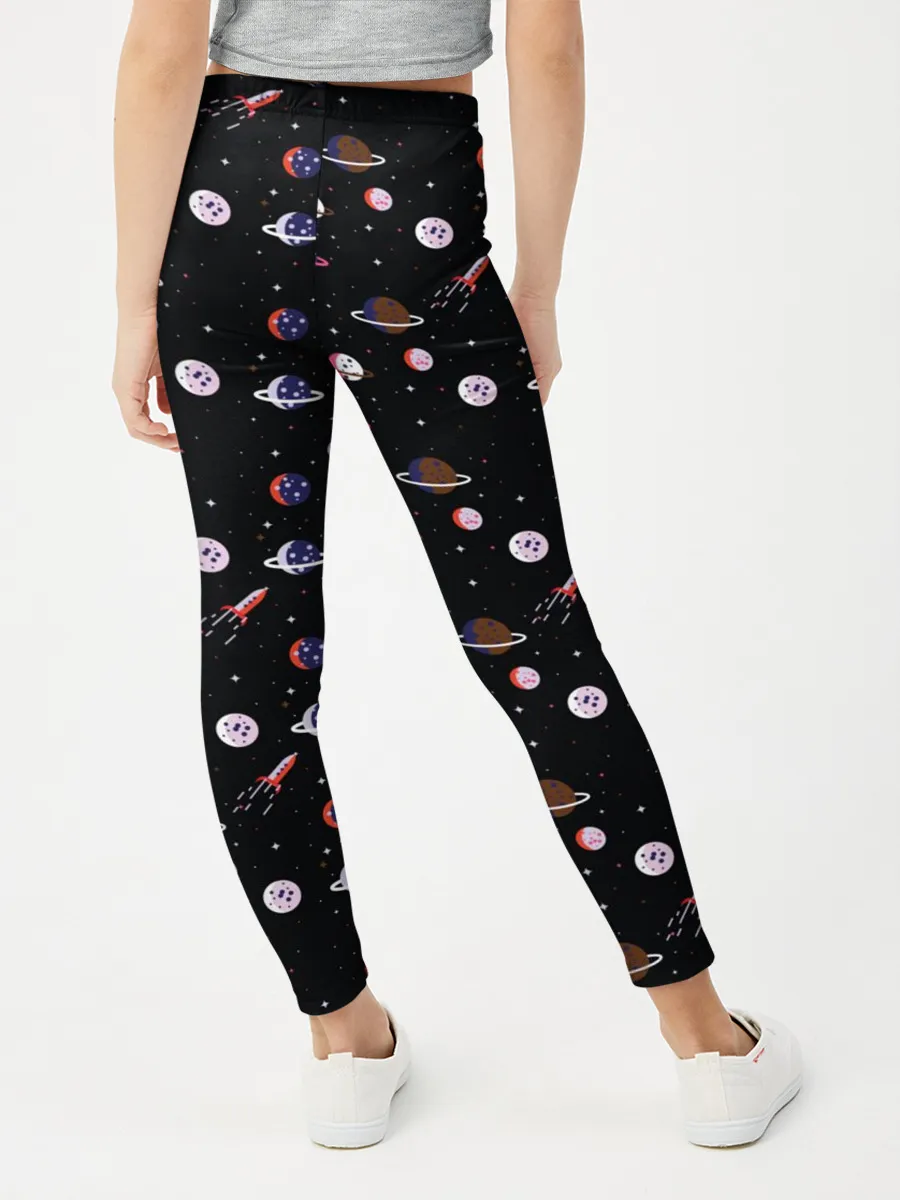 Леггинсы для девочки / Космический Паттерн