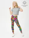 Леггинсы для девочки / РАЗНОЦВЕТНЫЙ ПАЗЛ