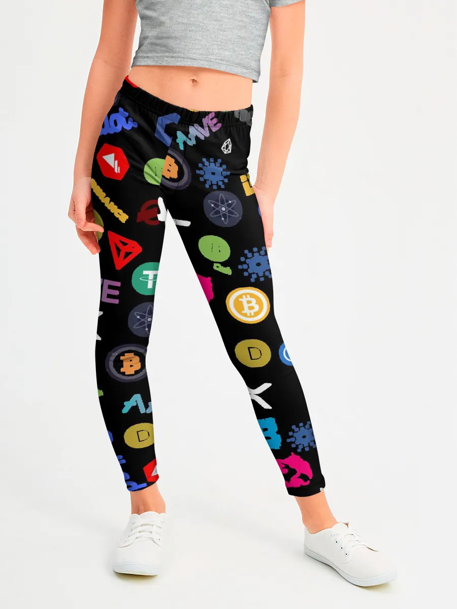 Леггинсы для девочки / ЛОГОТИПЫ КРИПТОВАЛЮТ | CRYPTOCURRENCIES
